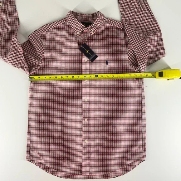 Ralph Lauren Long Sleeve Gingham Button Down Casual Shirt Boys XL (18-20) NWT - Picture 6 of 13
